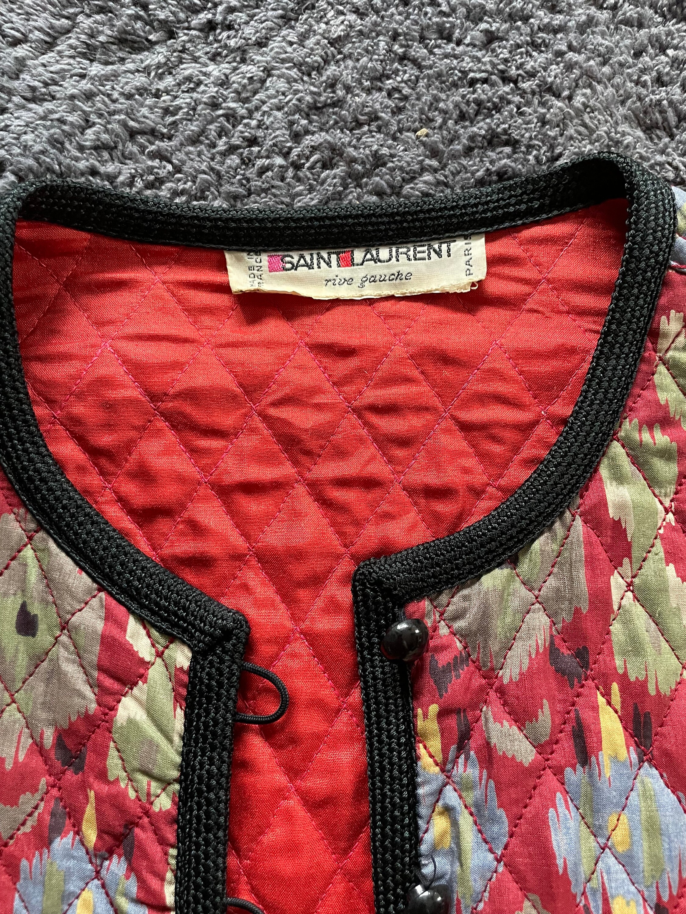 Yves Saint Laurent Rive Gauche Fall Winter 1979 Quilted Silk
