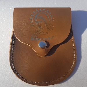 Details about  Medjugorje Leather Rosary Pouch (Wallet)