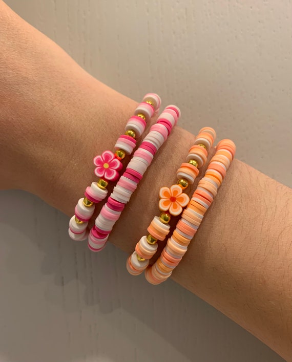 Coloured Flower Bracelet Set -  Canada