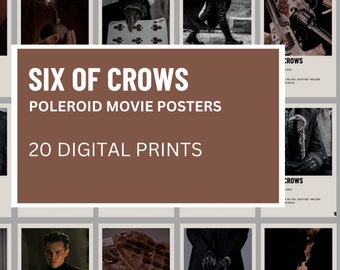 Six of Crows Polaroid Filmdrucke, druckbare Filmposter Schatten und Knochen sechs von Krähen