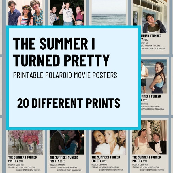 The Summer I Turned Pretty printable posters, polaroid movie posters, printable wall decor, the summer I turned pretty season two