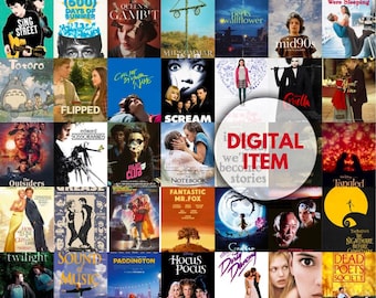 70 PCS Classic Movie Poster Wall Collage Kit | Movie posters, downtown girl, retro, vintage, classic, rom com, comedy, horror, films