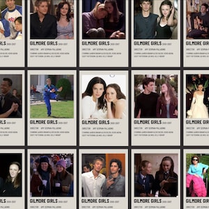 Paquete definitivo de GILMORE GIRLS, paquete de 50 carteles de películas Polaroid imprimibles de Gilmore Girls.