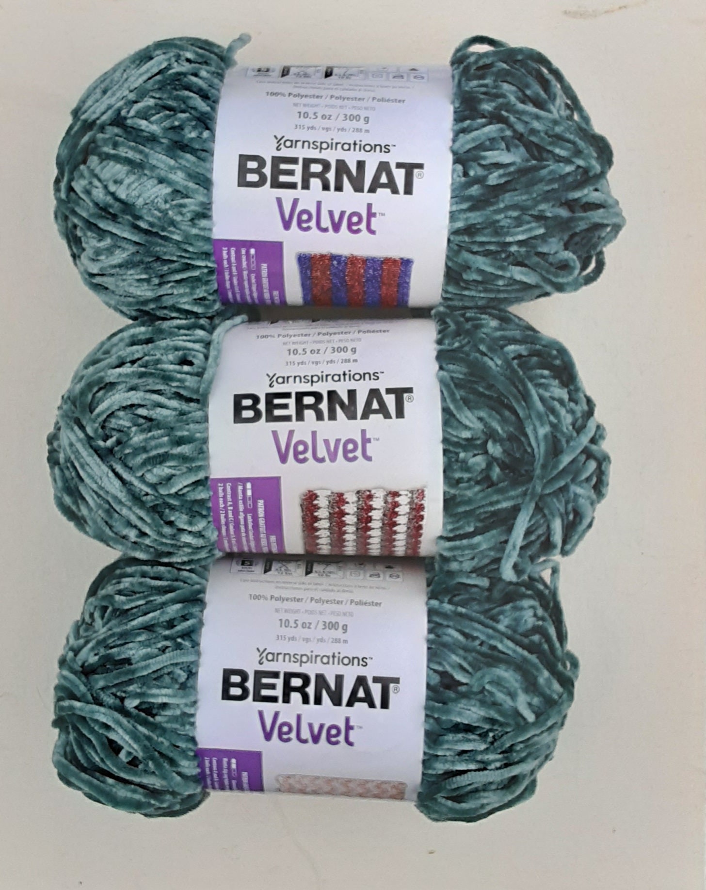 Bernat Velvet Yarn Frosted Pine Yarn Velvet Yarn Bulky Yarn Green Velvet Yarn Yarnspirations Yarn Destash Yarn Etsy