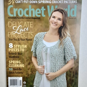 Crochet world 34 Spring patterns, crochet patterns, afghan patterns, crochet magazines,  crochet doily patterns