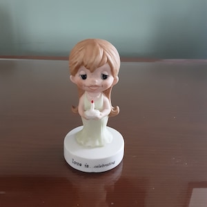 love is figurine, love is celebrating, seventies collectables, schmid, kim casali, gift for her