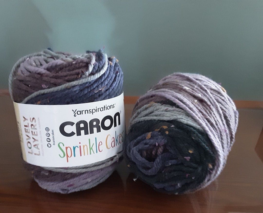 Caron Sprinkle Cakes Yarn Dewberry Plum Yarn Yarnspirations Etsy