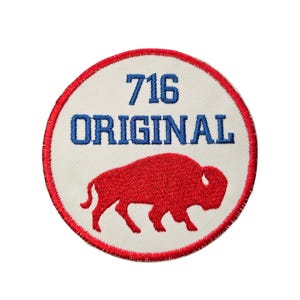 03. Buffalo Football Patch - 716 Original - Aufnäher zum Aufbügeln - 10 & 6cm