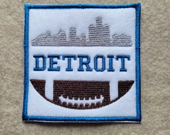 Detroit football skyline Cityscape patch 2 sizes available patches