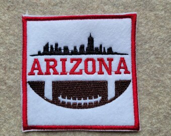 Arizona city skyline Football patch 2 sizes iron on