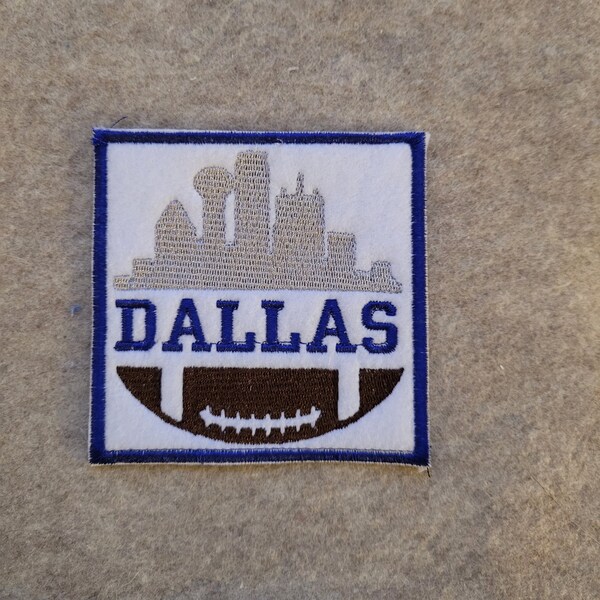 Dallas Football skyline city sacape patch 2 sizes available Iron On