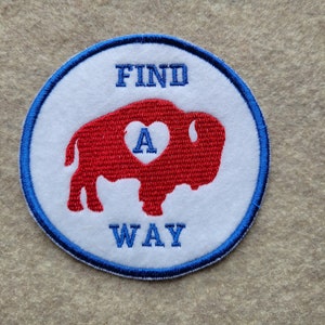 53. Buffalo Football patch 2 sizes available iron on find a way