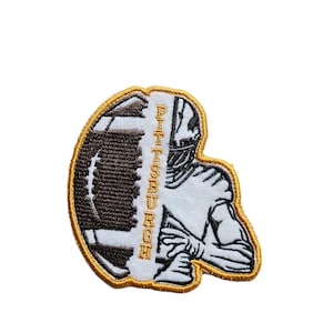 Embroidered  Pittsburgh Football Patch player shaped iron on patch sizes available