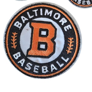 Baltimore Baseball Patch – Circle B Embroiderd Iron on - 2.5 &4" game day gear