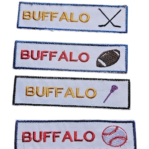 18. Embroidered Buffalo Football Patch - Iron-On 4 inch - 716 Pride