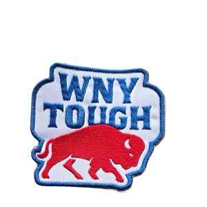Buffalo Football Patch: WNY tough -  Iron On - Embroidered Game Day Gear - 2.5 & 4"