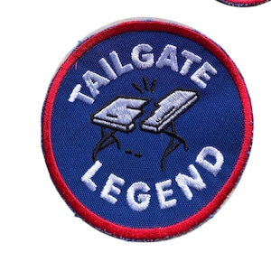 Buffalo Football Patch- Tailgate Legend -  Iron -On  -Embroidered Game Day Gear - 2.5 & 4'