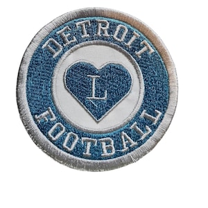 Detroit football Patch -Circle team inspired Colors - iron on