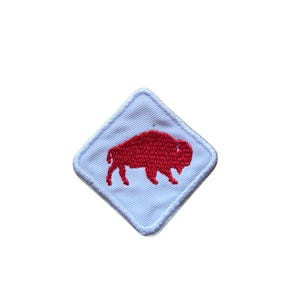Buffalo Football Patch - Diamond -   Iron -On - 4 & 2.5 inches