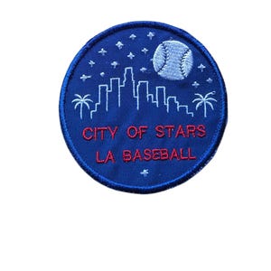 Los Angeles Baseball - pick your design   Iron -On  -  Embroidered Game Day Gear 2.5 &4"