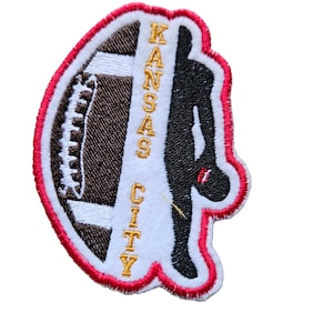 Embroidered Patch Kansas City Football player iron on patch 4 inches