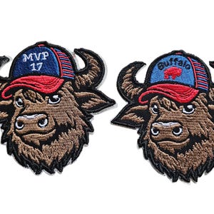 150. Embroidered Buffalo Football Patch: Iron-On 716 Pride Hat Buffalo