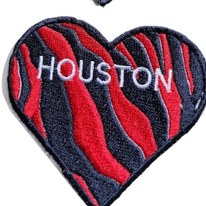 Houston voetbalpatch - hartvorm - opstrijkbaar