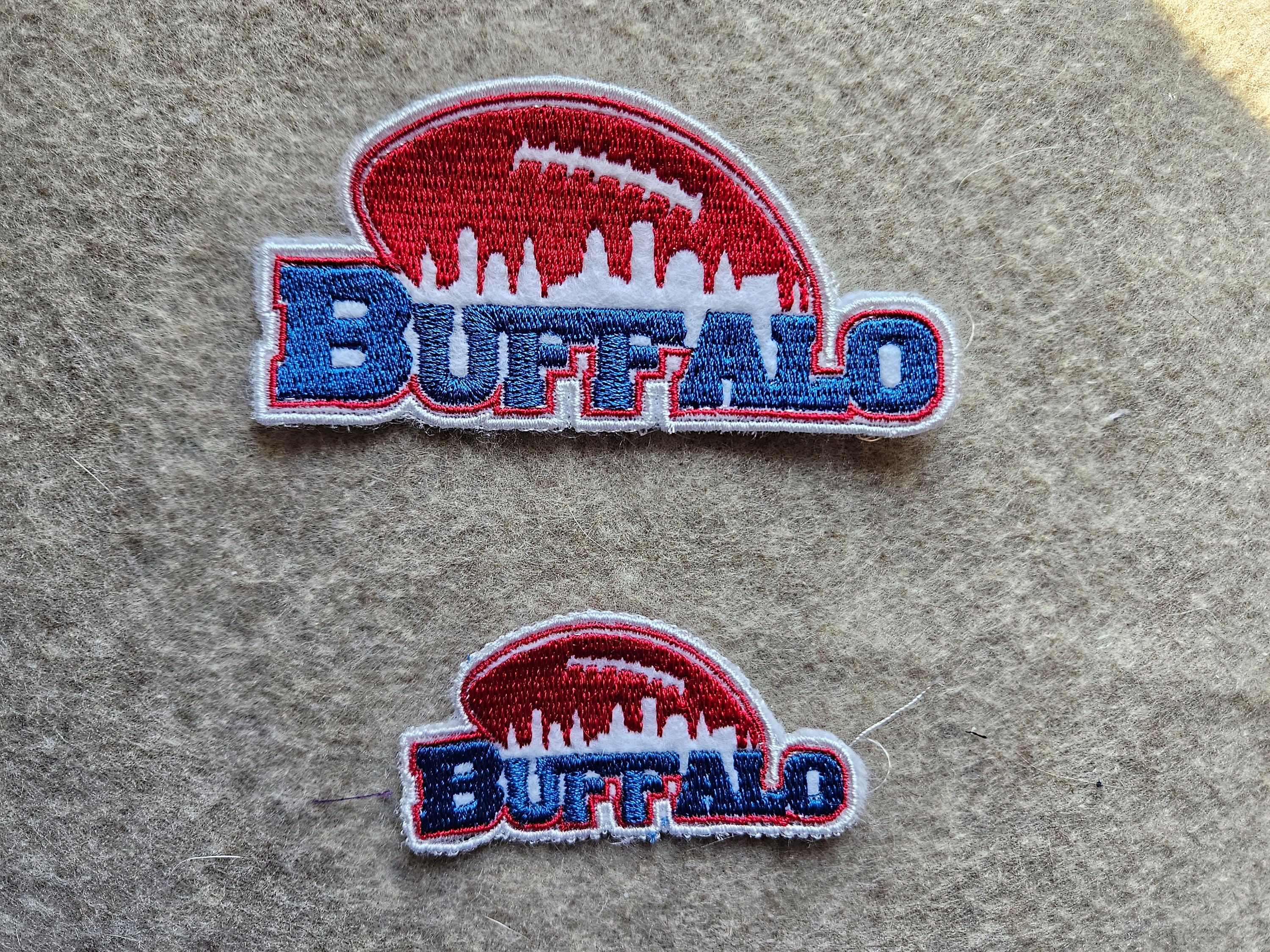23. Buffalo Football Cityscape Iron on Patch 2 Sizes 