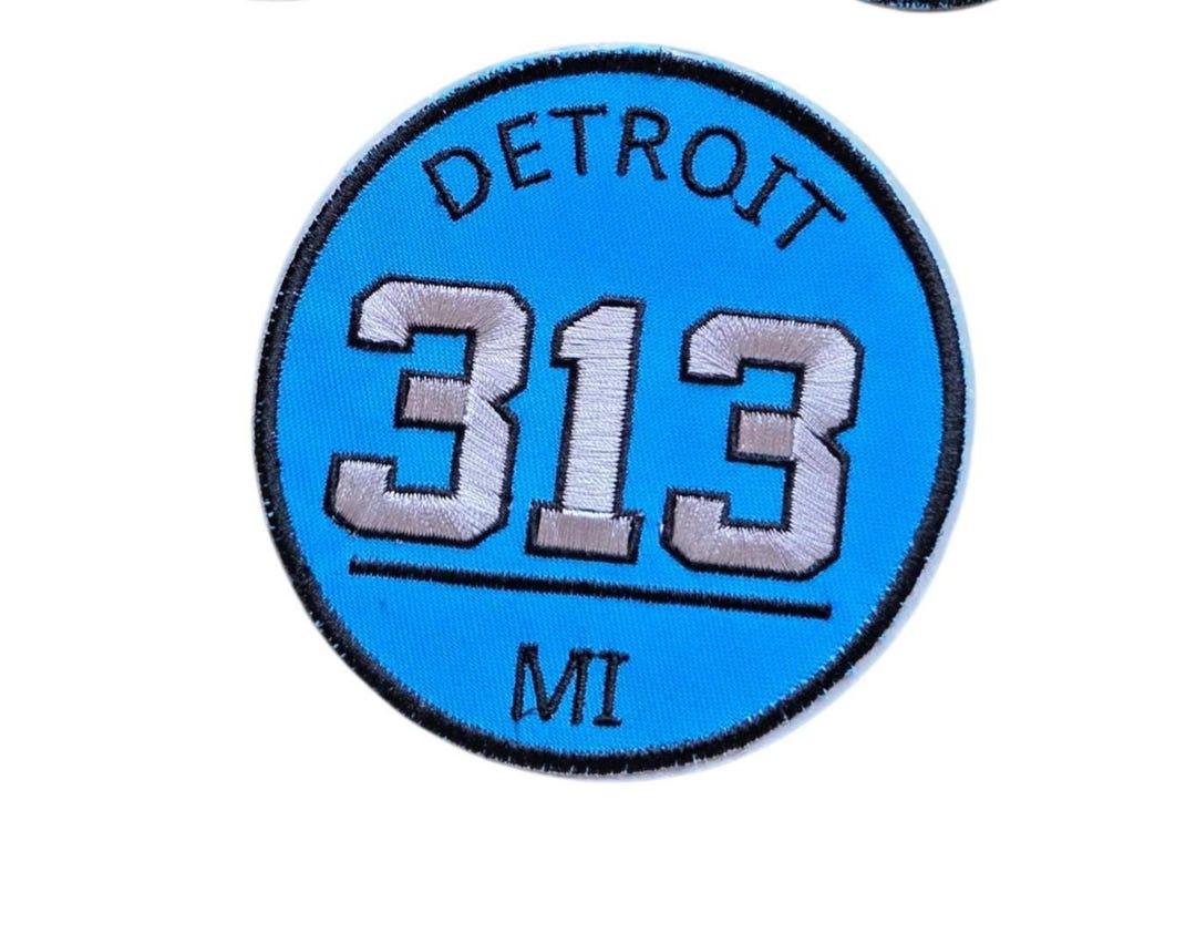 Detroit Football Patch- 313 Area Code - Iron On - Etsy