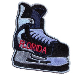 Florida Hockey Patch Various shapes and sizes - Iron On - Embroidered Game Day Gear