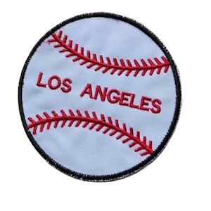 Los Angeles Baseball City ball patch   IEmbroidered iron on game day gear 2.5 &4"