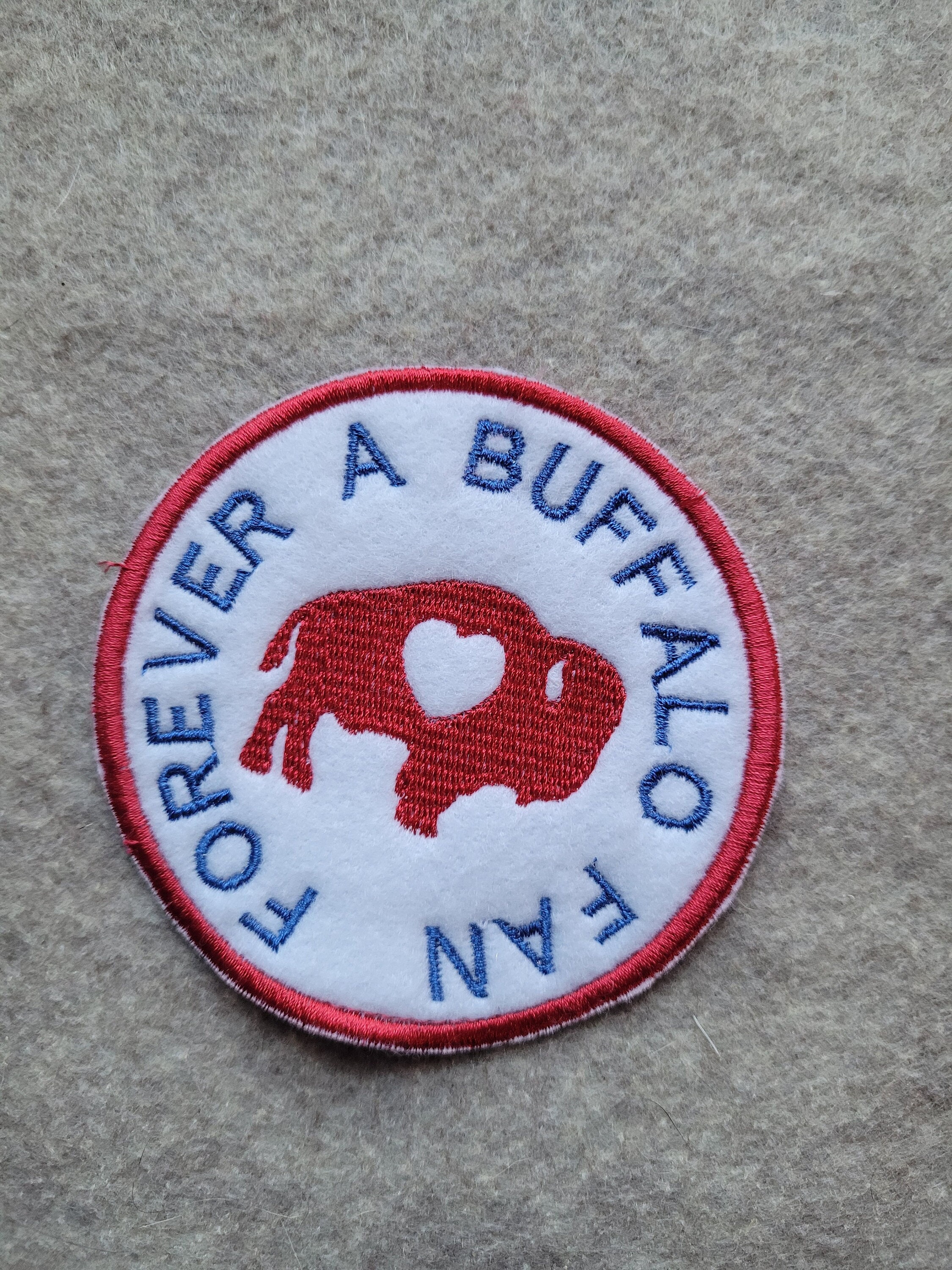 43. Buffalo Football Forever a Fan Patch 2 Sizes Available Iron On 