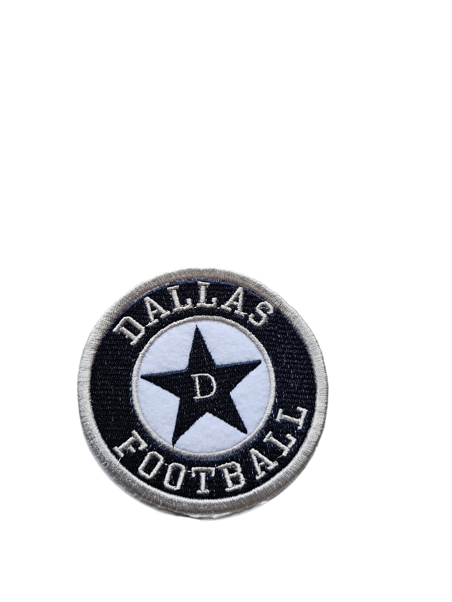 Embroidered Dallas Football circle patch 2 sizes available Iron On