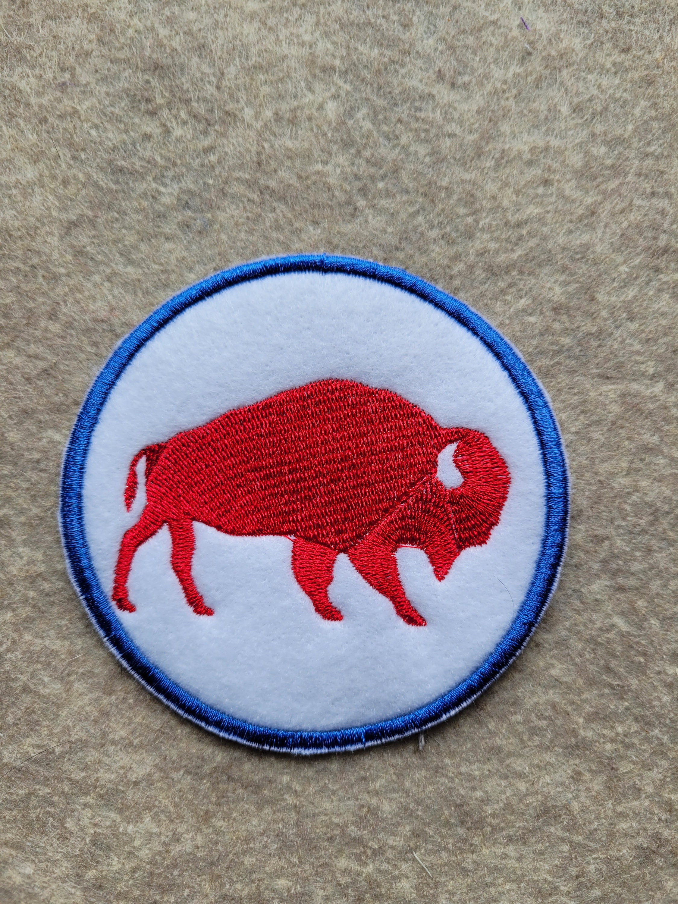 2) Buffalo Bills vintage embroidered iron on patches Patch Lot 3” X 2.5 ,  3”