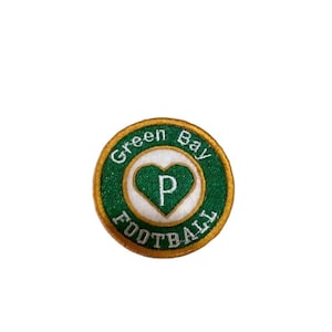 Embroidered Green Bay Football circle team iron on patch