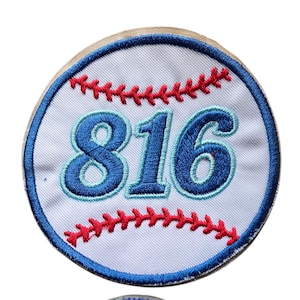 Kansas City Baseball Patch Area Code City Pride Embroidered iron on