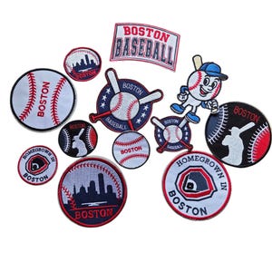 Gestickter Boston Baseball Aufnäher: Sport Fan Geschenk