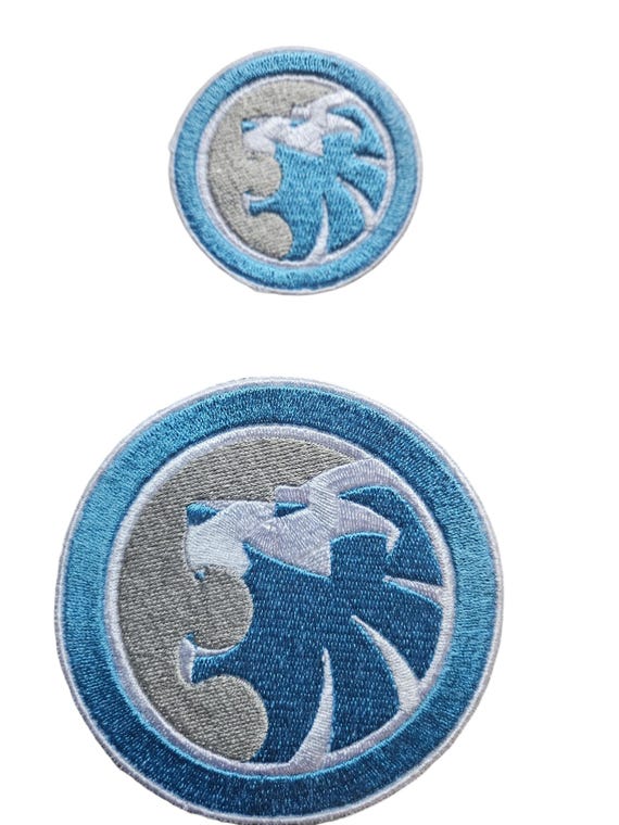 Detroit Football Iron On Patch Roaring Lion 2.5 & 4"