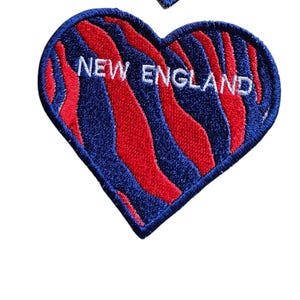 New England Football Patch - Heart Shape Iron -On