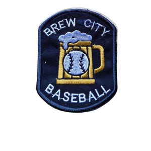 Milwaukee Baseball Patch: Various shapes and Sizes   Iron -On