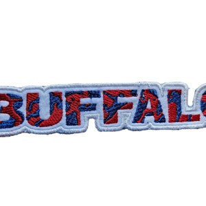 81. Embroidered Buffalo Football Patch: Iron-On Applique - 716 Pride