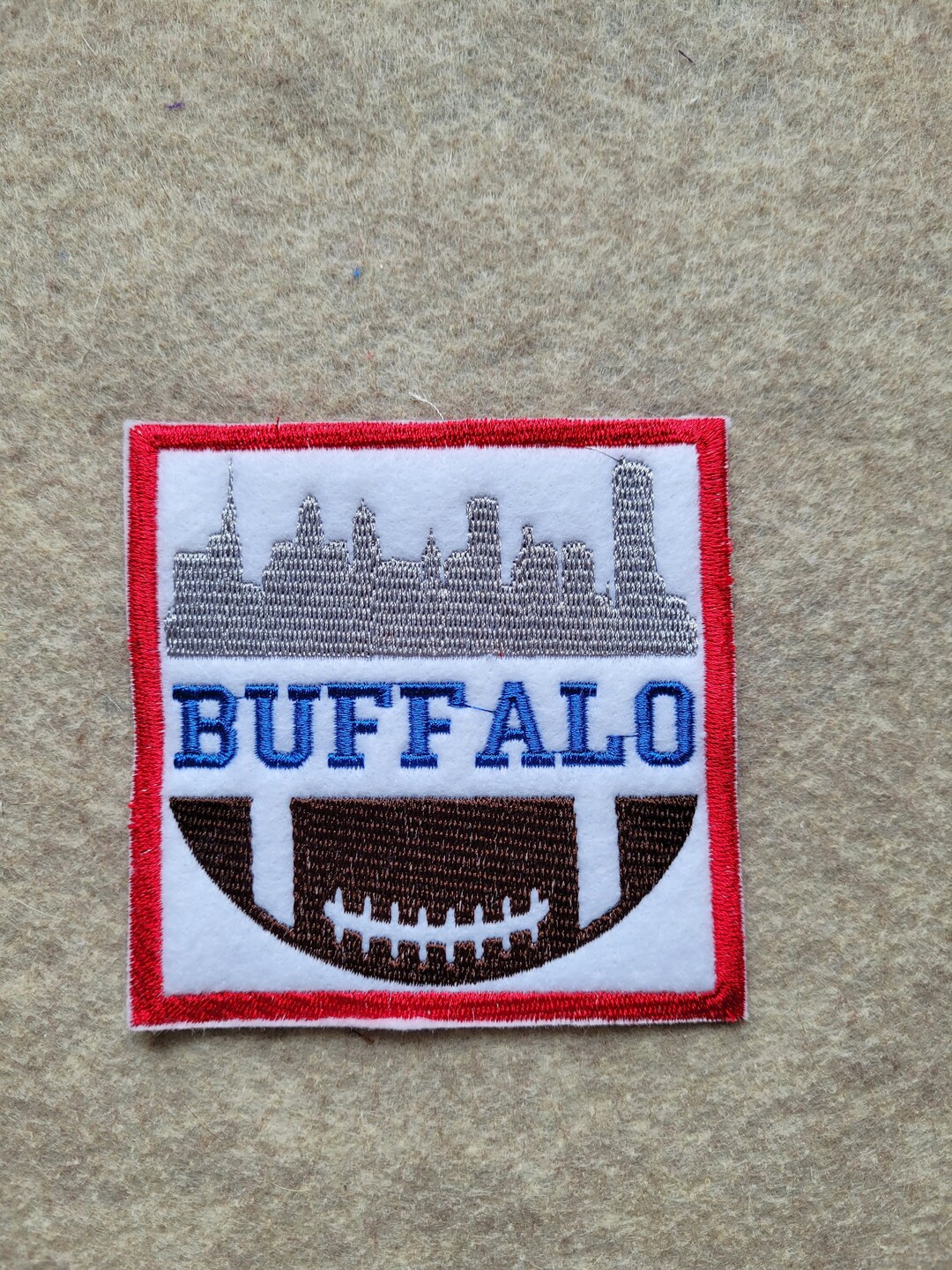 30. Buffalo Football Buffalo NY Skyline Iron on Patch 2 Sizes Etsy