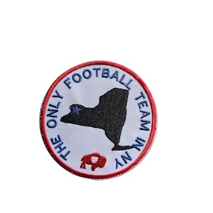 148. Embroidered Buffalo Football Patch: Iron-On Applique - New York Team