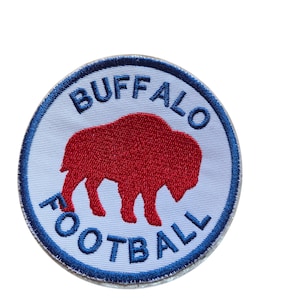 Toppa circolare Buffalo Football Buffalo in piedi per cappelli e barrette, diverse misure
