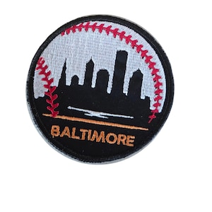 Baltimore basebollmärken - Olika former och storlekar Stryk-på