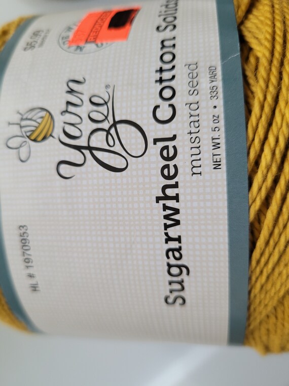 Yarn Bee Hobby Lobby Sugarwheel Cotton Solids Mustard Seed Etsy