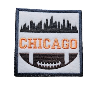 Chicago Football Aufnäher - Stadtbild Skyline - zum aufbügeln -