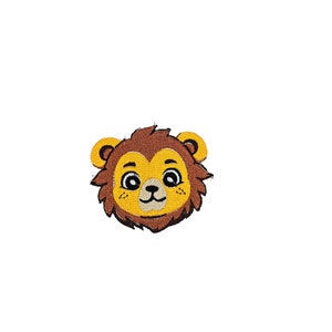 Cartoon Lion Embroidered Patch – Iron On Safari Animal Applique