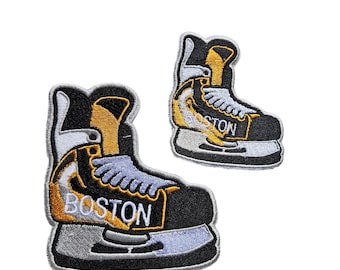Parches de hockey de Boston - Elige tu diseño - Bordado termoadhesivo - 2.5 y 4"
