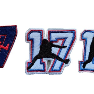79. Embroidered Buffalo Football Patch: Iron-On Applique - 2.5 or 4 inch